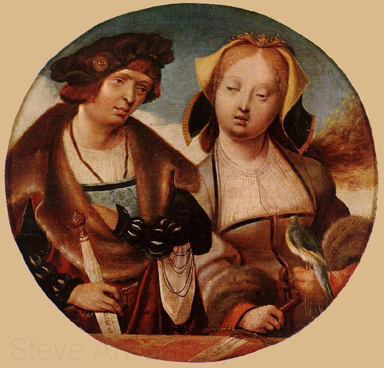 ENGELBRECHTSZ., Cornelis St Cecilia and her Fiance sdf Spain oil painting art